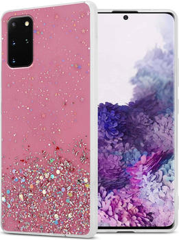 Cadorabo TPU Cover funkelnder Glitter (Galaxy S20+) Rosa