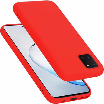 Cadorabo TPU Liquid Silicone Case Cover (Galaxy Note 10 Lite Galaxy A81 Galaxy M60) Rot