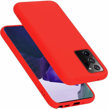 Cadorabo TPU Liquid Silicone Case Cover (Galaxy Note 20 Ultra) Rot
