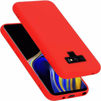 Cadorabo TPU Liquid Silicone Case Cover (Galaxy Note 9) Rot