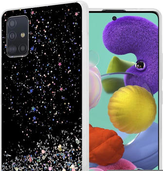 Cadorabo TPU Cover funkelnder Glitter (Galaxy A51 5G) Schwarz