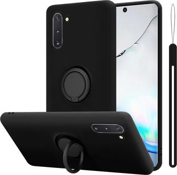 Cadorabo TPU Liquid Ring Silicone Case Hülle (Galaxy Note 10) Schwarz