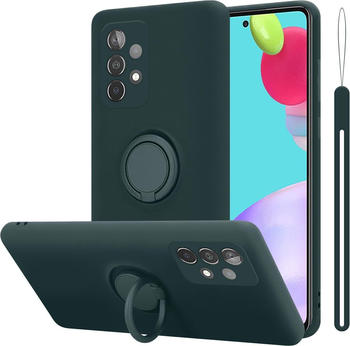 Cadorabo TPU Liquid Ring Silicone Case Hülle (Galaxy A52 5G Galaxy A52 Galaxy A52s) Grün