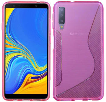 COFI1453 SAMSUNG GALAXY A7 2018 ( A750F ) Handy Silikon Schutzhülle Cover Case Pink