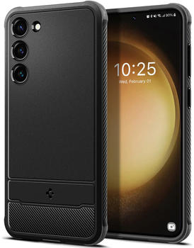 Spigen Schutzhülle Rugged Armor für Galaxy S23, Schwarz