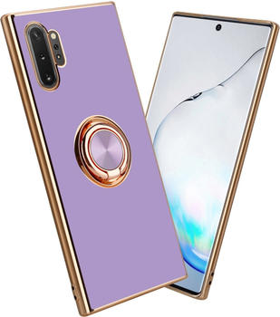 Cadorabo Hülle für Samsung Galaxy NOTE 10 PLUS im TPU mit Kameraschutz und Ring LM089 Style (Galaxy Note 10+), Smartphone Hülle, Violett