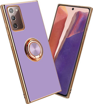 Cadorabo Hülle für Samsung Galaxy NOTE 20 im TPU mit Kameraschutz und Ring LM089 Style (Galaxy Note 20), Smartphone Hülle, Violett