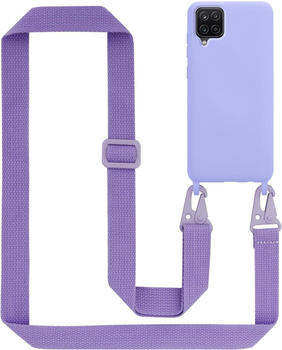 Cadorabo TPU Cover Handy Kette Liquid (Galaxy A12, Galaxy M12), Smartphone Hülle, Violett