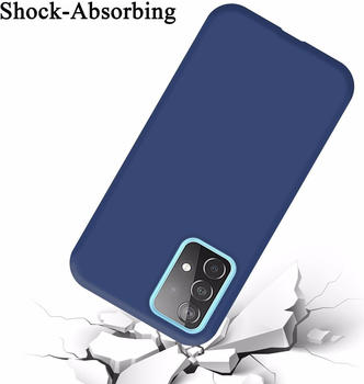 Cadorabo TPU Liquid Silicone Case Cover (Galaxy A52 5G), Smartphone Hülle, Blau