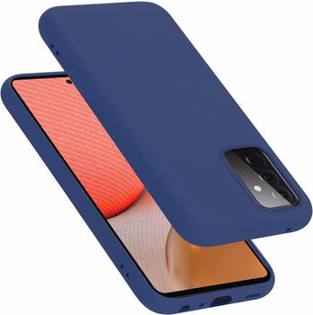 Cadorabo TPU Liquid Silicone Case Cover (Galaxy A72 5G), Smartphone Hülle, Blau