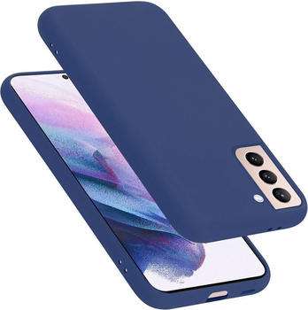 Cadorabo TPU Liquid Silicone Case Cover (Galaxy S21+), Smartphone H&uuml;lle, Blau