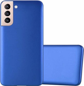 Cadorabo TPU Matt Metallic Cover (Galaxy S21+), Smartphone H&uuml;lle, Blau