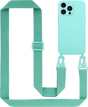 Cadorabo TPU Cover Handy Kette Liquid (iPhone 13 Pro), Smartphone Hülle, Türkis