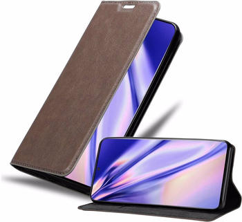 Cadorabo Book Invisible Magnet Cover (Galaxy S20+), Smartphone Hülle, Braun