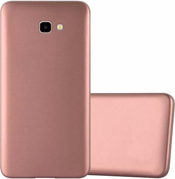 Cadorabo TPU Matt Metallic Cover (Galaxy J4+), Smartphone Hülle, Gold, Rosa