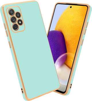 Cadorabo Hülle für Samsung Galaxy A52 (4G / 5G) / A52s im TPU mit Kameraschutz LM130 Style (Galaxy A52 5G, Galaxy A52, Galaxy A52s), Smartphone Hülle, Grün