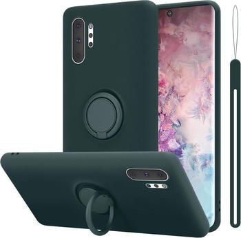 Cadorabo TPU Liquid Ring Silicone Case Hülle (Galaxy Note 10+), Smartphone Hülle, Grün
