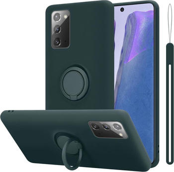 Cadorabo TPU Liquid Ring Silicone Case Hülle (Galaxy Note 20), Smartphone Hülle, Grün