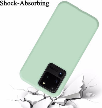 Cadorabo TPU Liquid Silicone Case Cover (Galaxy S20 Ultra), Smartphone Hülle, Grün