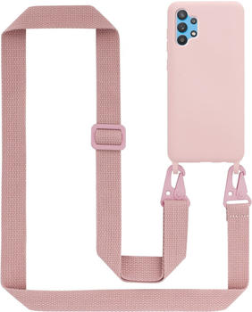 Cadorabo TPU Cover Handy Kette Liquid (Galaxy A32 5G), Smartphone Hülle, Pink