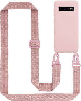 Cadorabo TPU Cover Handy Kette Liquid (Galaxy S10+), Smartphone Hülle, Pink