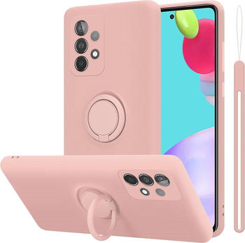 Cadorabo TPU Liquid Ring Silicone Case Hülle (Galaxy A52 5G, Galaxy A52, Galaxy A52s), Smartphone Hülle, Pink