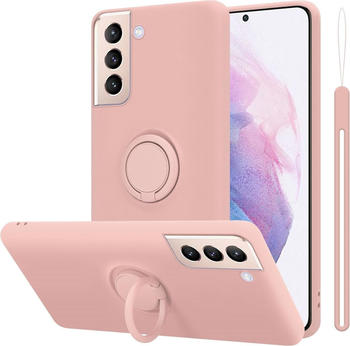Cadorabo TPU Liquid Ring Silicone Case Hülle (Galaxy S21+), Smartphone Hülle, Pink