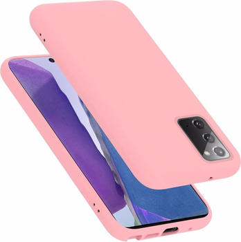 Cadorabo TPU Liquid Silicone Case Cover (Galaxy Note 20), Smartphone Hülle, Pink