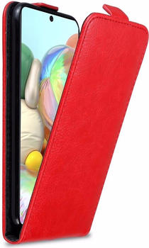 Cadorabo Flip wie Invis Cover (Galaxy A71), Smartphone Hülle, Rot