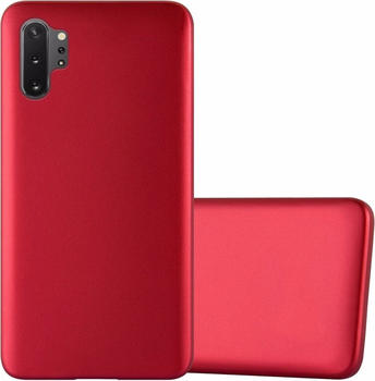 Cadorabo TPU Matt Metallic Cover (Galaxy Note 10+), Smartphone Hülle, Rot