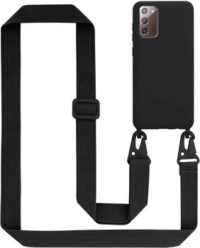 Cadorabo TPU Cover Handy Kette Liquid (Galaxy Note 20), Smartphone Hülle, Schwarz