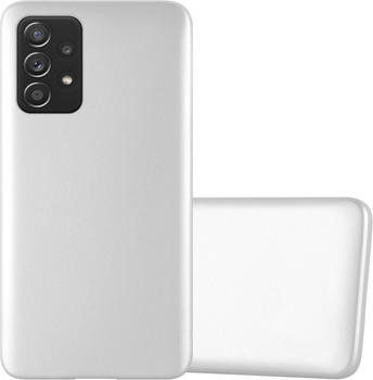 Cadorabo TPU Matt Metallic Hülle (Galaxy A52 5G, Galaxy A52, Galaxy A52s), Smartphone Hülle, Silber