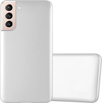 Cadorabo TPU Matt Metallic Hülle (Galaxy S22+), Smartphone Hülle, Silber