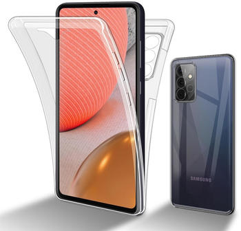 Cadorabo TPU 360 Grad Case Cover (Galaxy A72), Smartphone Hülle, Transparent