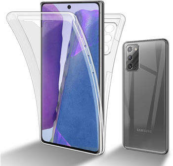 Cadorabo TPU 360 Grad Case Cover (Galaxy Note 20), Smartphone Hülle, Transparent