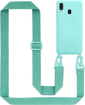Cadorabo DE-154694 TPU Cover Handy Kette Liquid (Galaxy A40) Türkis