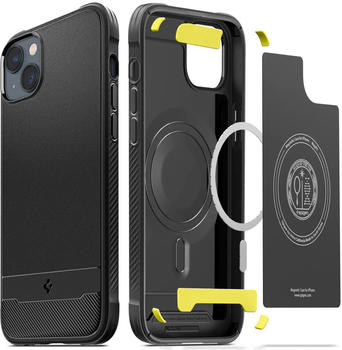 Spigen Schutzhülle Rugged Armor Mag mit MagSafe für iPhone 14, mattes Schwarz Spigen Schutzhülle Rugged Armor Mag mit MagSafe für iPhone 14, mattes Schwarz