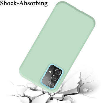 Cadorabo TPU Liquid Silicone Case Cover (Galaxy A52) Grün