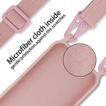 Cadorabo TPU Cover Handy Kette Liquid (iPhone 12 Mini) Pink