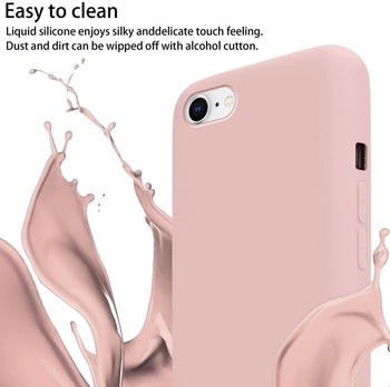 Cadorabo TPU Cover Handy Kette Liquid (iPhone 7 iPhone 7s iPhone 8 iPhone SE (2020)) Pink