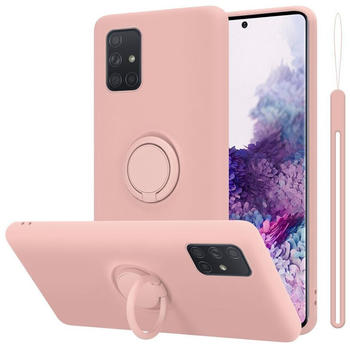Cadorabo TPU Liquid Ring Silicone Case Hülle (Galaxy A71) Pink