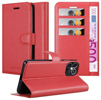 Cadorabo Book mit Standfunktion Cover (iPhone 12 Pro Max) Rot