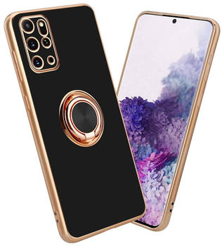 Cadorabo Hülle für Samsung Galaxy S20 PLUS im TPU mit Kameraschutz und Ring LM089 Style (Galaxy S20+) Schwarz