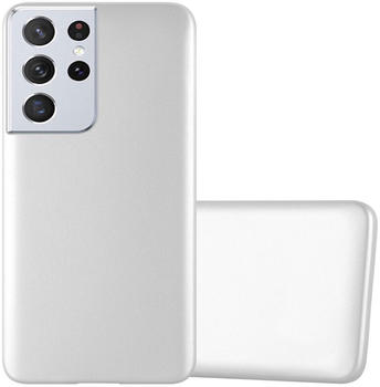 Cadorabo TPU Matt Metallic Hülle (Galaxy S22 Ultra) Silber