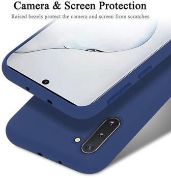 Cadorabo Schutzhülle für Samsung Galaxy NOTE 10 Hülle in Blau Handyhülle Case Cover TPU Etui