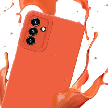 Cadorabo Hülle für Samsung Galaxy A13 5G Schutz Hülle in Orange TPU Silikon Etui Case Handyhülle