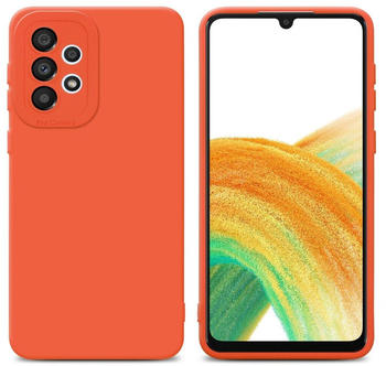 Cadorabo Hülle für Samsung Galaxy A33 5G Schutz Hülle in Orange TPU Silikon Etui Case Handyhülle