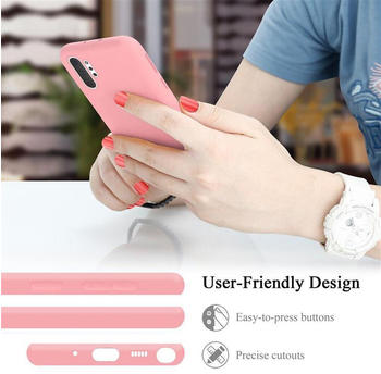 Cadorabo Schutzhülle für Samsung Galaxy NOTE 10 PLUS Hülle in Rosa Handyhülle Case Cover TPU Etui