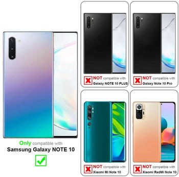 Cadorabo Schutzhülle für Samsung Galaxy NOTE 10 Hülle in Schwarz Handyhülle Case Cover TPU Etui