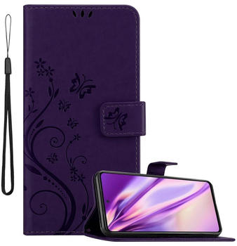Cadorabo Flower Book Hülle (Galaxy A52 5G Galaxy A52 Galaxy A52s) Violett